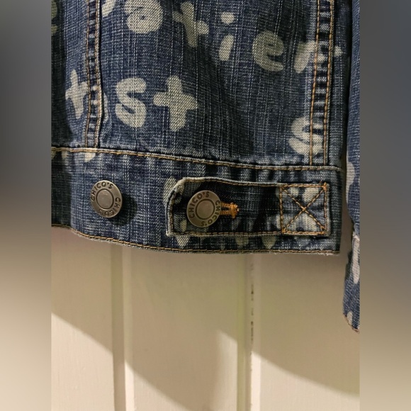 Chicos graffiti Jean jacket size 0=size small like new - Picture 5 of 8